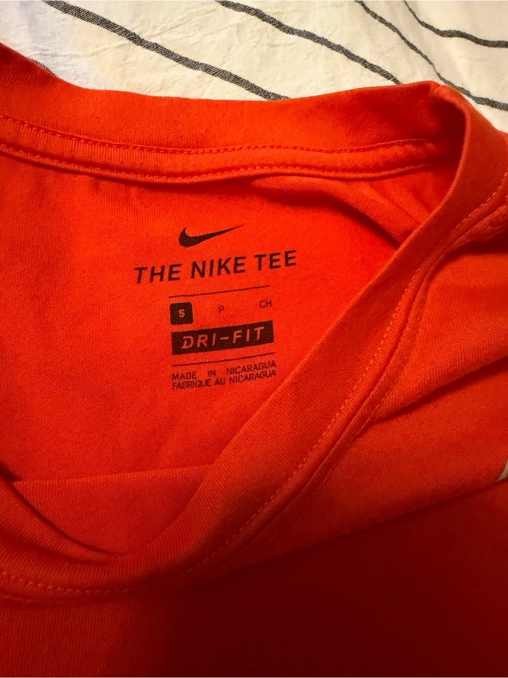 Nike Kids Short-Sleeve Athletic Tees in Maroon and Bright Orange